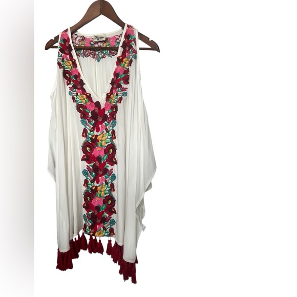 Show Me Your Mumu Jaden Tunic Embroidery Open Shoulder  dress - Picture 8 of 13